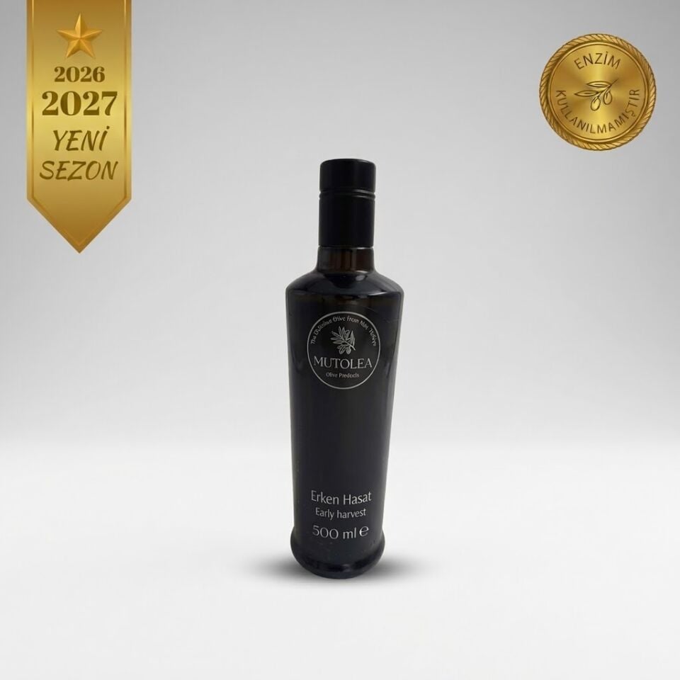 Erken Hasat Doğal Zeytinyağı Siyah Cam - 500 ml YENİ SEZON