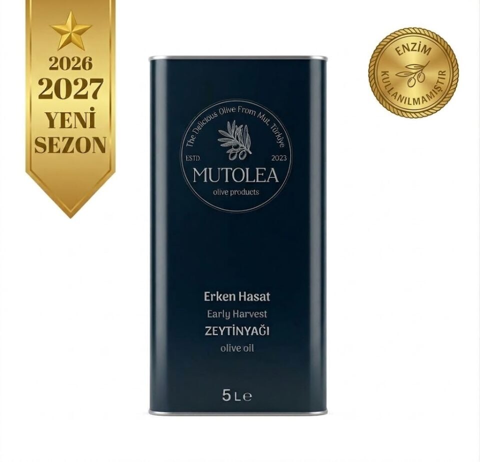 MUTOLEA ERKEN HASAT SOGUK SIKIM ZEYTİNYAĞI YENİ SEZON 5LT