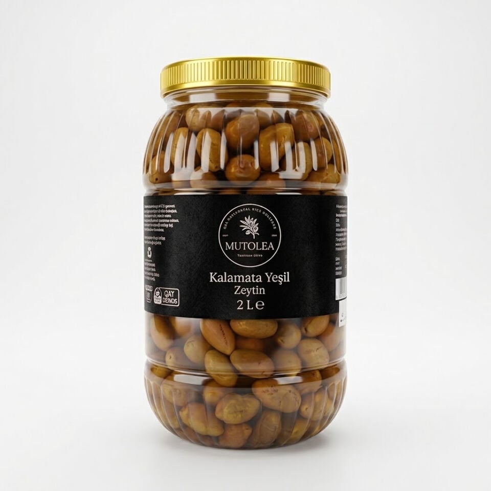 El Yapımı Kalamata Yeşil Zeytin - 2Kg