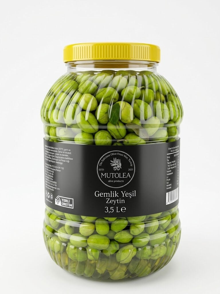 El Yapımı Gemlik Yeşil Zeytin - 3,5Kg YENİ SEZON