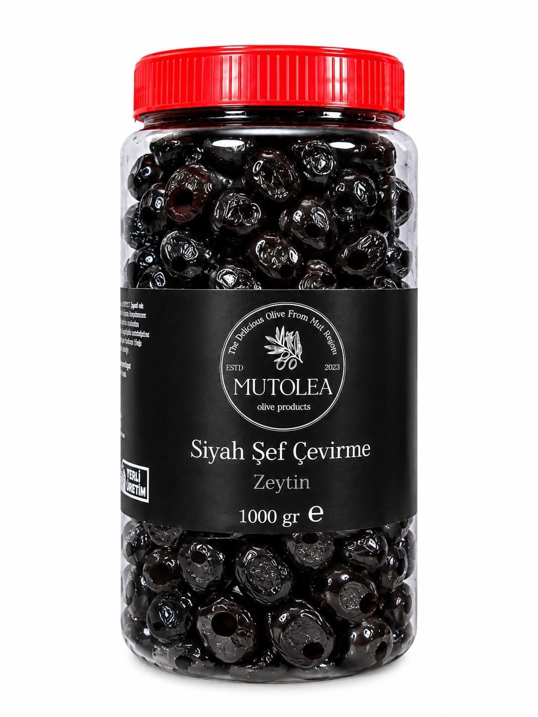 Mutolea Siyah Şef Zeytin 1 Kg - Premium Kahvaltılık Lezzet