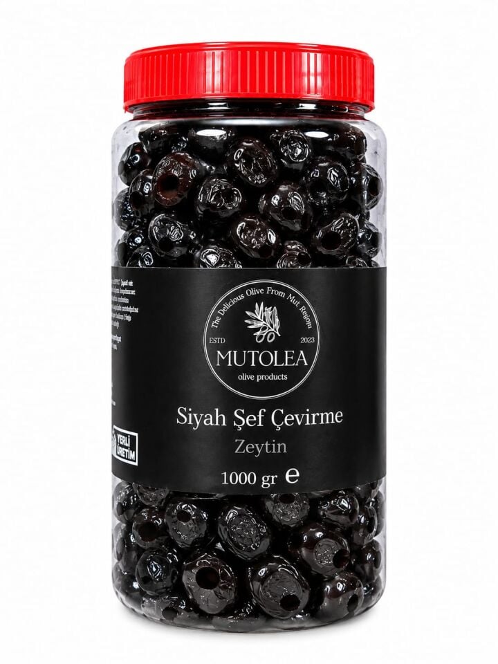 Mutolea Siyah Şef Zeytin 1 Kg - Premium Kahvaltılık Lezzet
